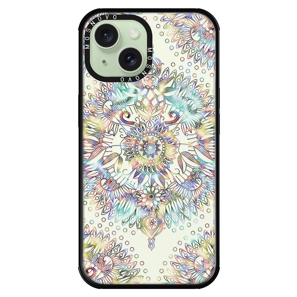 Rainbow Mandala Phone Case - iPhone 15 Case - MOSNOVO