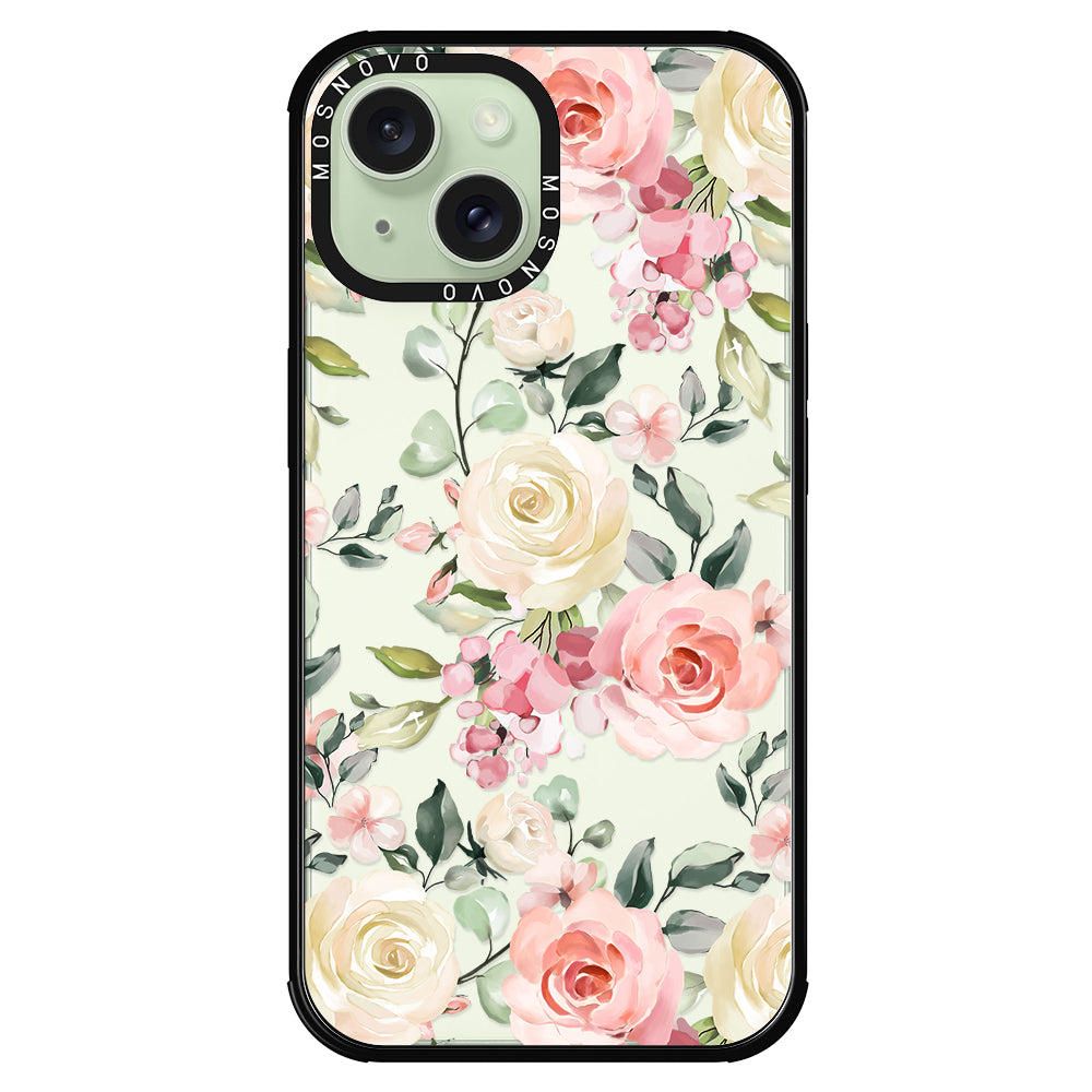 Watercolor Flower Floral Phone Case - iPhone 15 Plus Case - MOSNOVO