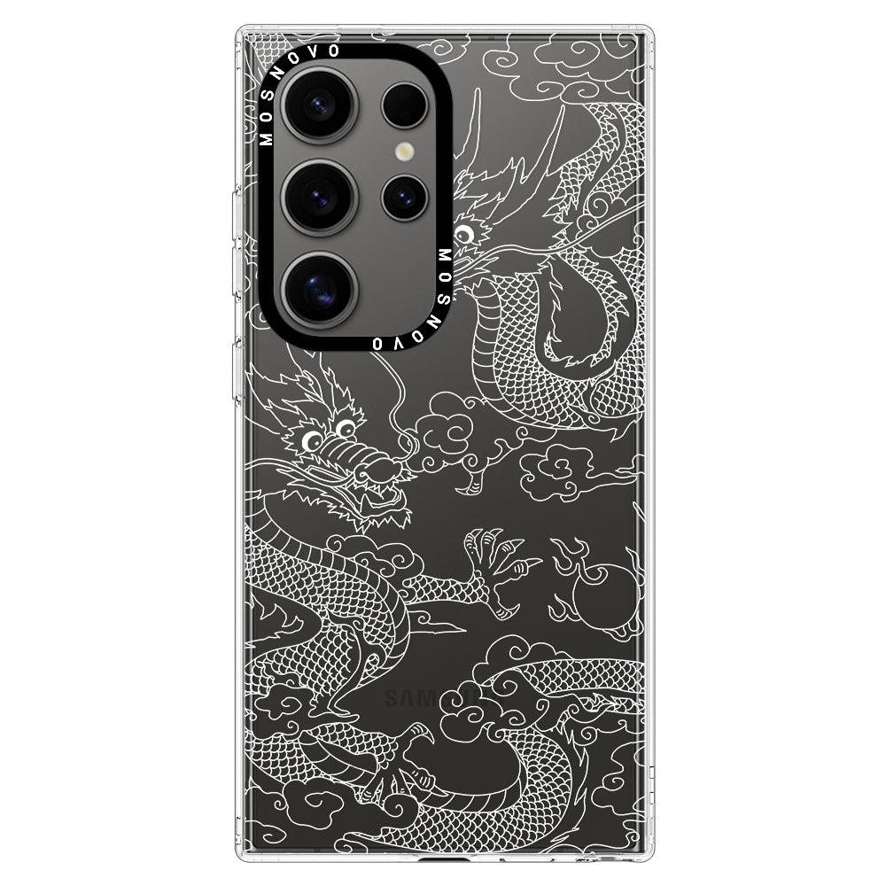 White Dragon Phone Case - Samsung Galaxy S24 Ultra Case - MOSNOVO