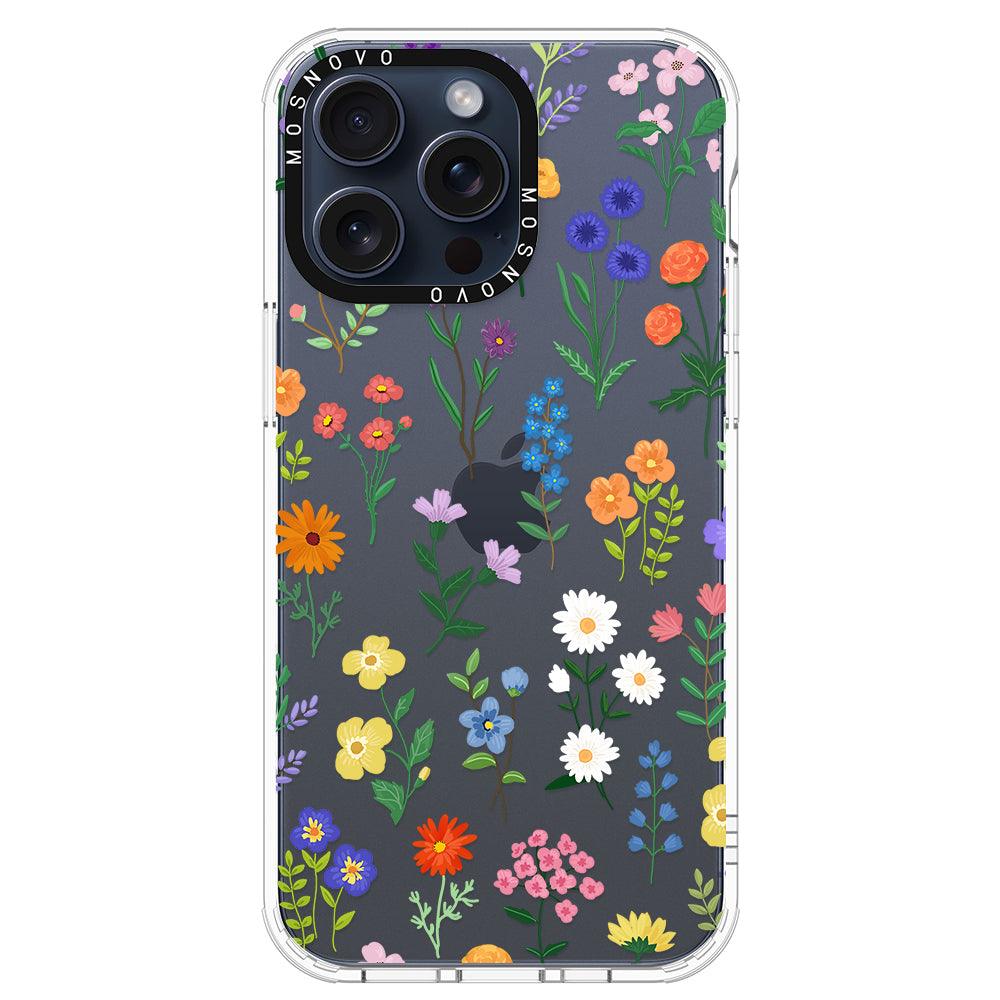 Botanical Floral Phone Case - iPhone 15 Pro Max Case - MOSNOVO