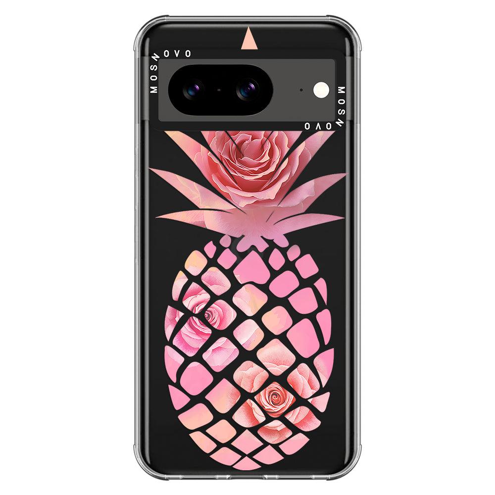 Pink Floral Pineapple Phone Case - Google Pixel 8 Case - MOSNOVO