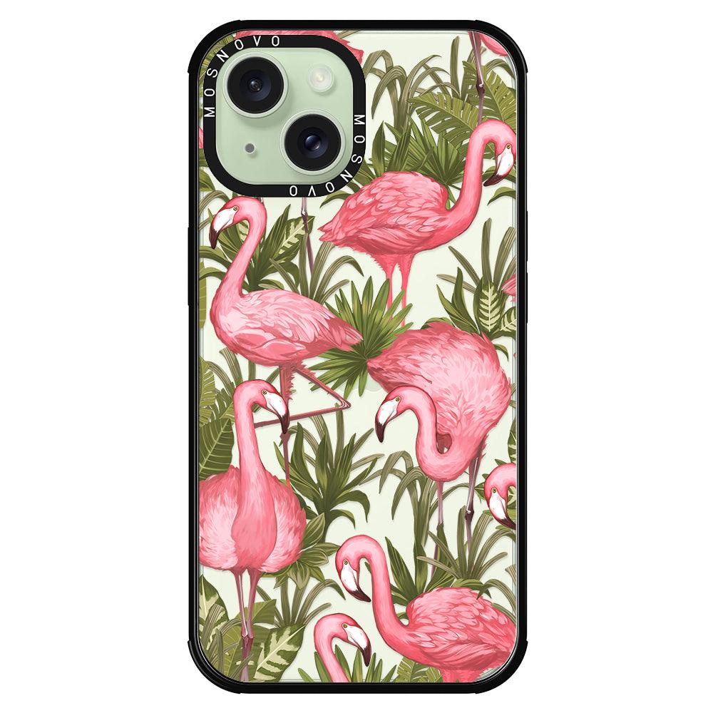 Jungle Flamingo Phone Case - iPhone 15 Case - MOSNOVO