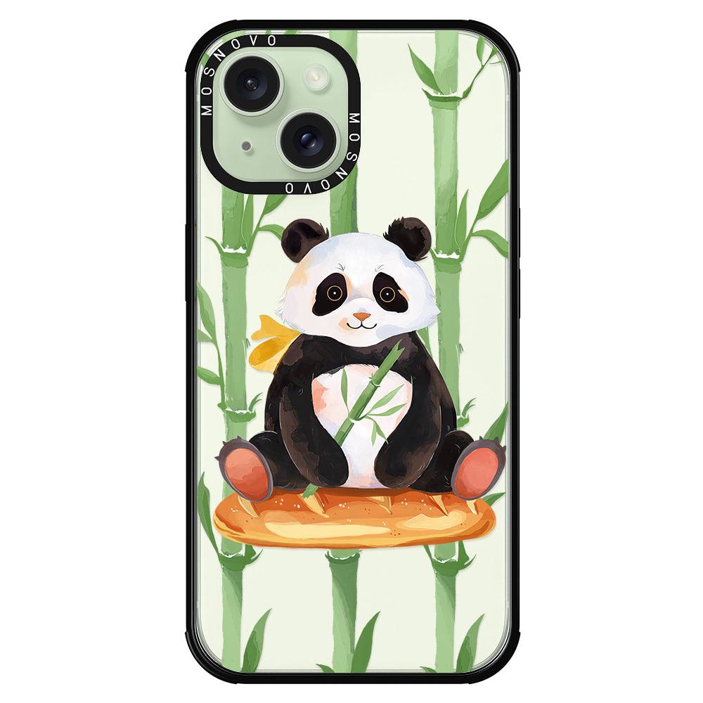 Bamboo Panda Phone Case - iPhone 15 Plus Case - MOSNOVO