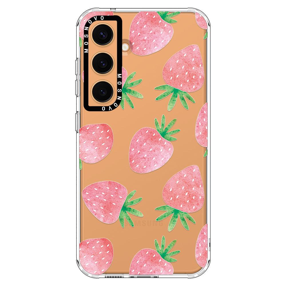 Pastel Strawberry Phone Case - Samsung Galaxy S24 Plus Case - MOSNOVO