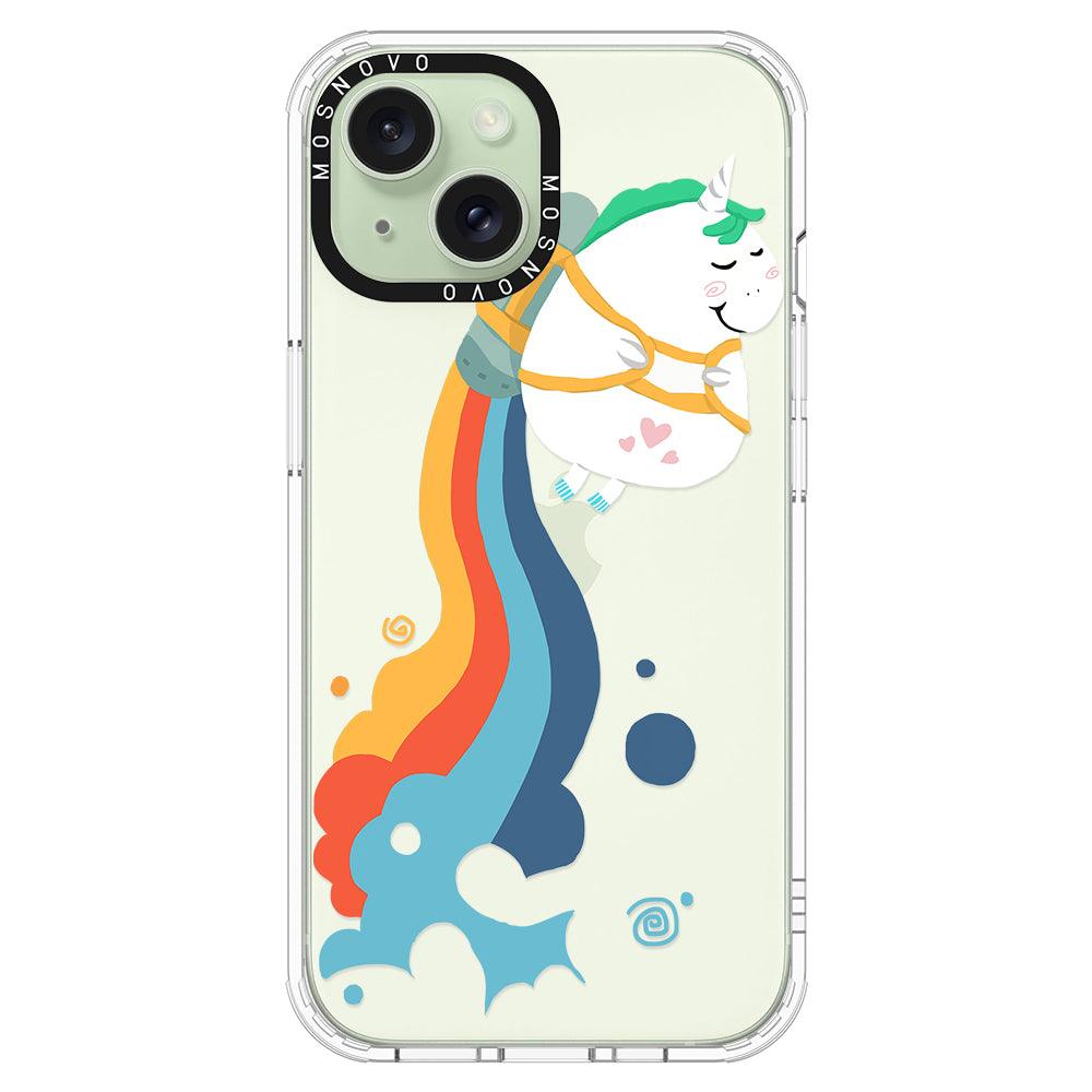 Cute Rainbow Unicorn Phone Case - iPhone 15 Plus Case - MOSNOVO