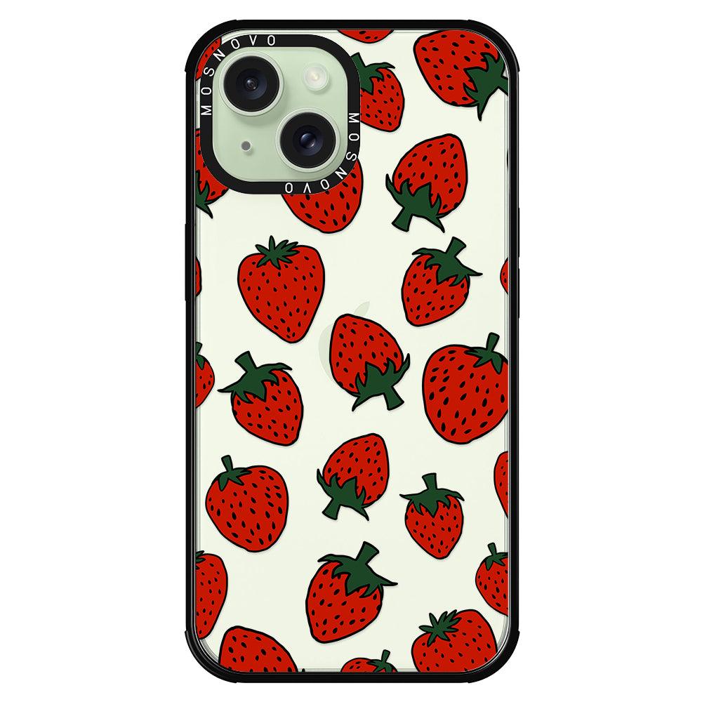 Red Strawberry Phone Case - iPhone 15 Plus Case - MOSNOVO