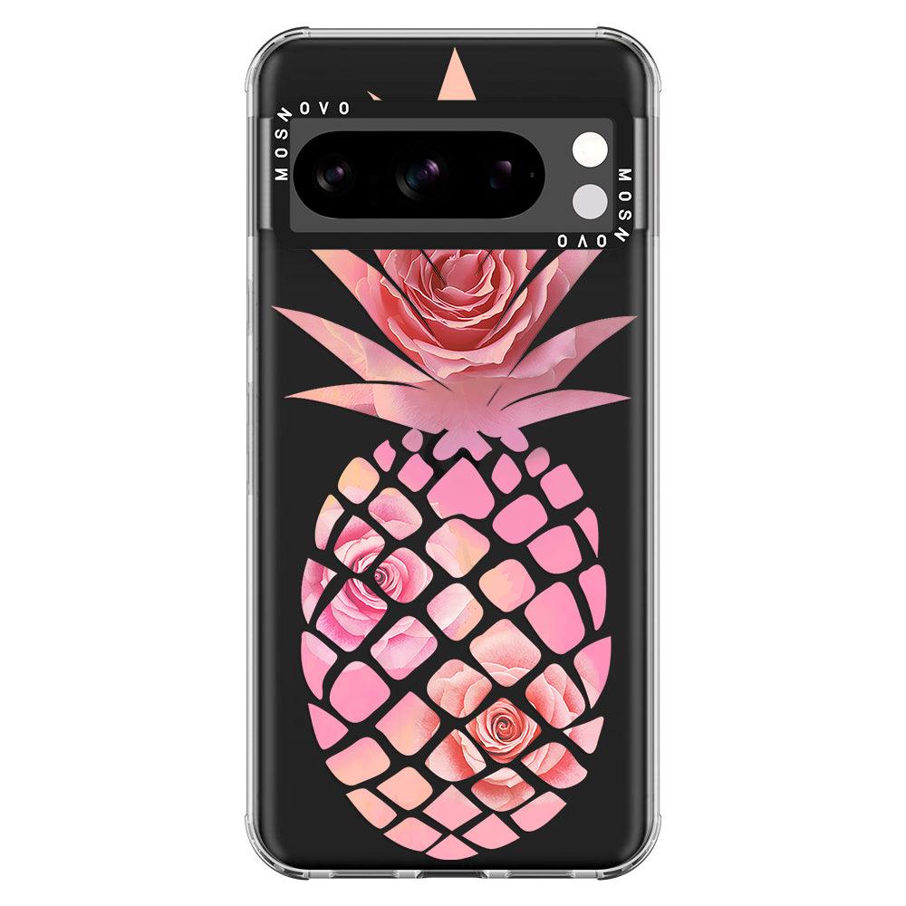 Pink Floral Pineapple Phone Case - Google Pixel 8 Pro Case