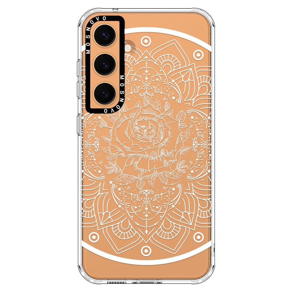 Rose Mandala Phone Case - Samsung Galaxy S24 Plus Case - MOSNOVO