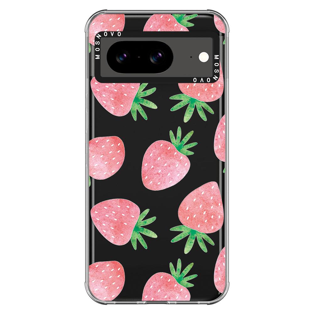 Pastel Strawberry Phone Case - Google Pixel 8 Case - MOSNOVO