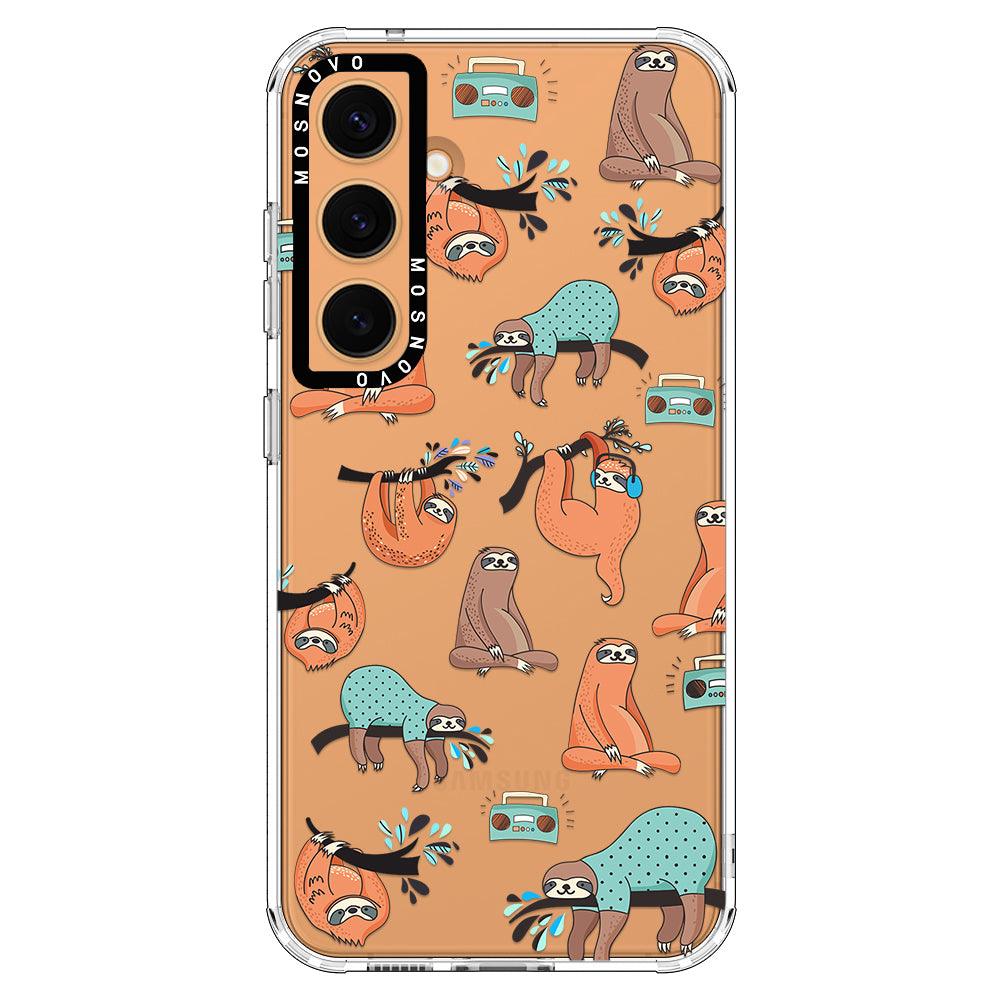 Musical Sloth Phone Case - Samsung Galaxy S24 Plus Case - MOSNOVO