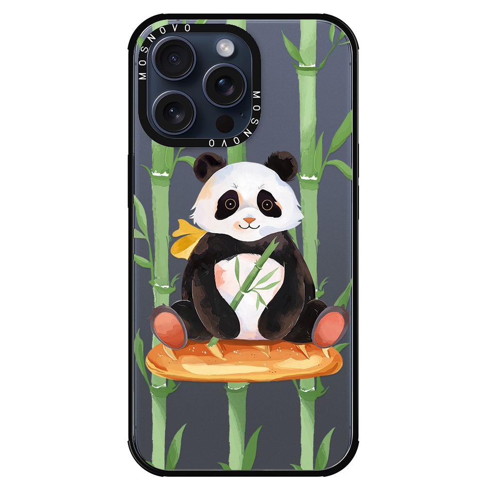 Bamboo Panda Phone Case - iPhone 15 Pro Max Case - MOSNOVO