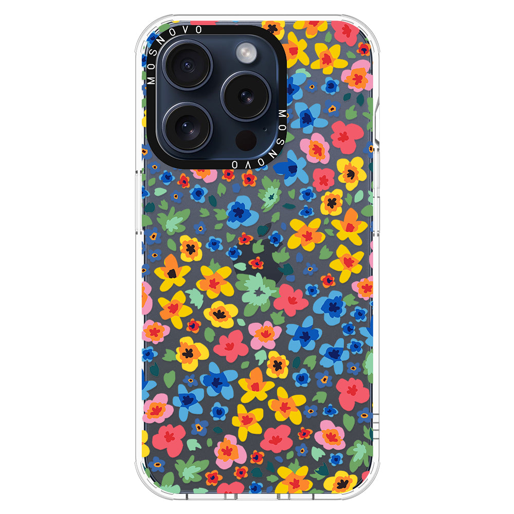 Lovely Floral Flower Phone Case - iPhone 15 Pro Case - MOSNOVO