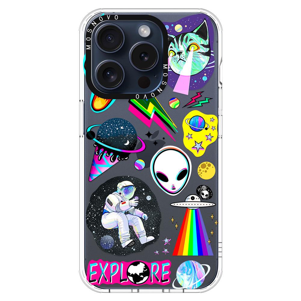 Sci-Fi Stickers Phone Case - iPhone 15 Pro Case - MOSNOVO