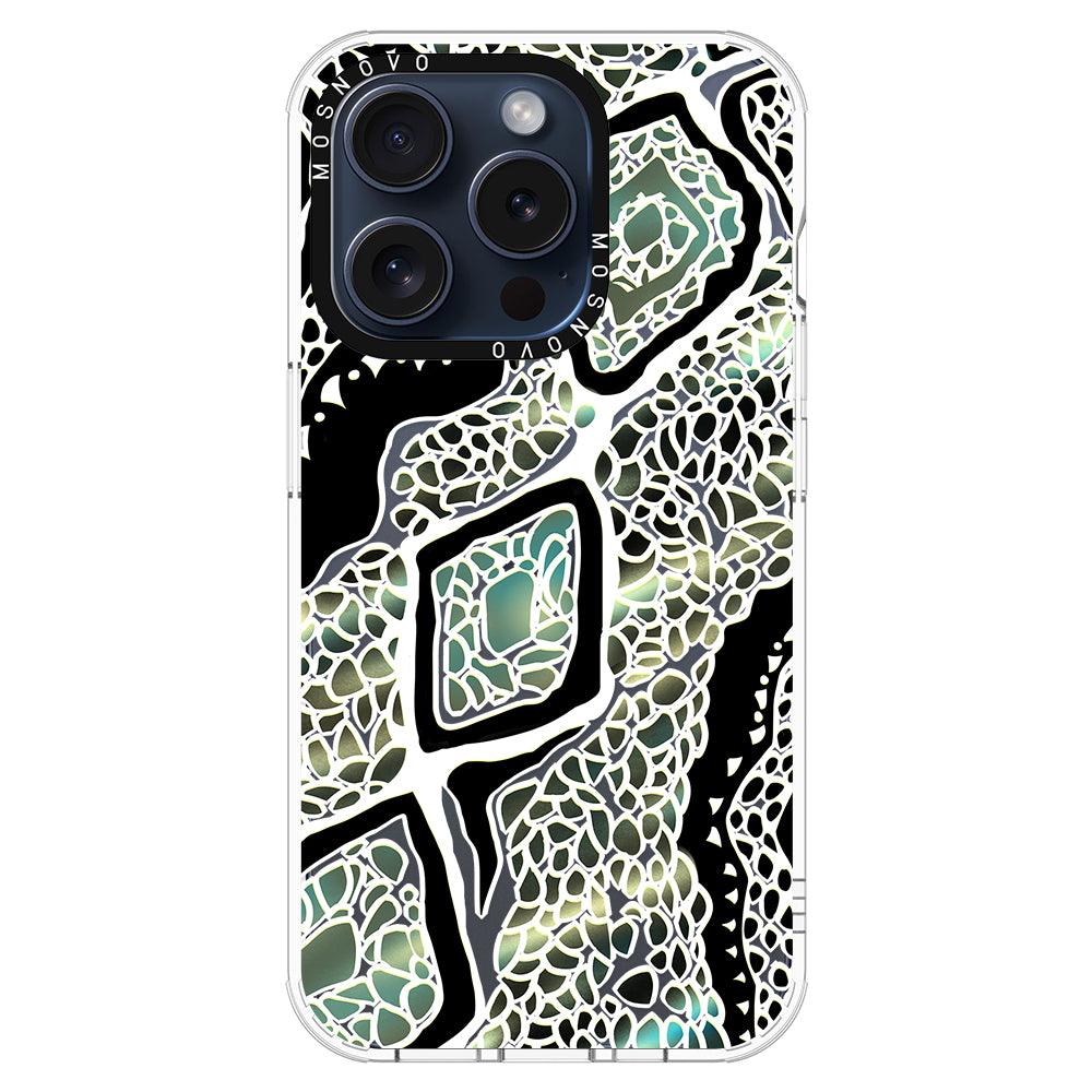 Jade Snake Phone Case - iPhone 15 Pro Case - MOSNOVO