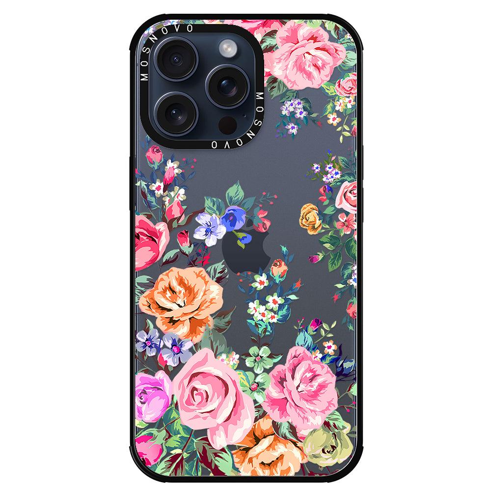 Flower Garden Phone Case - iPhone 15 Pro Max Case - MOSNOVO