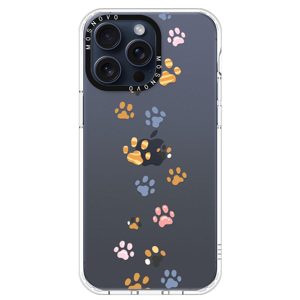 Colorful Paw Phone Case - iPhone 15 Pro Max Case - MOSNOVO