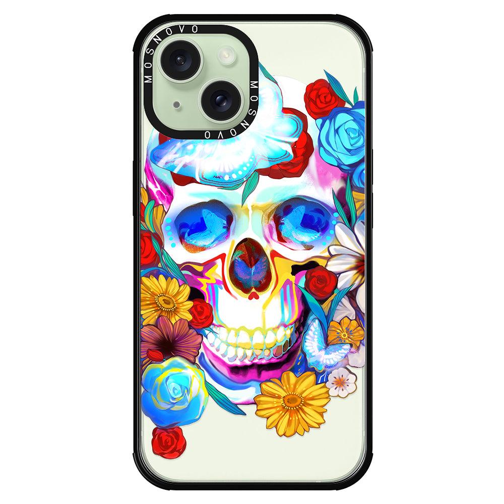 Neon Skull Phone Case - iPhone 15 Case - MOSNOVO