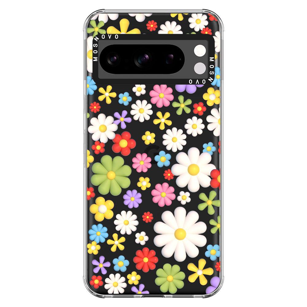 3D Flowers Phone Case - Google Pixel 8 Pro Case - MOSNOVO