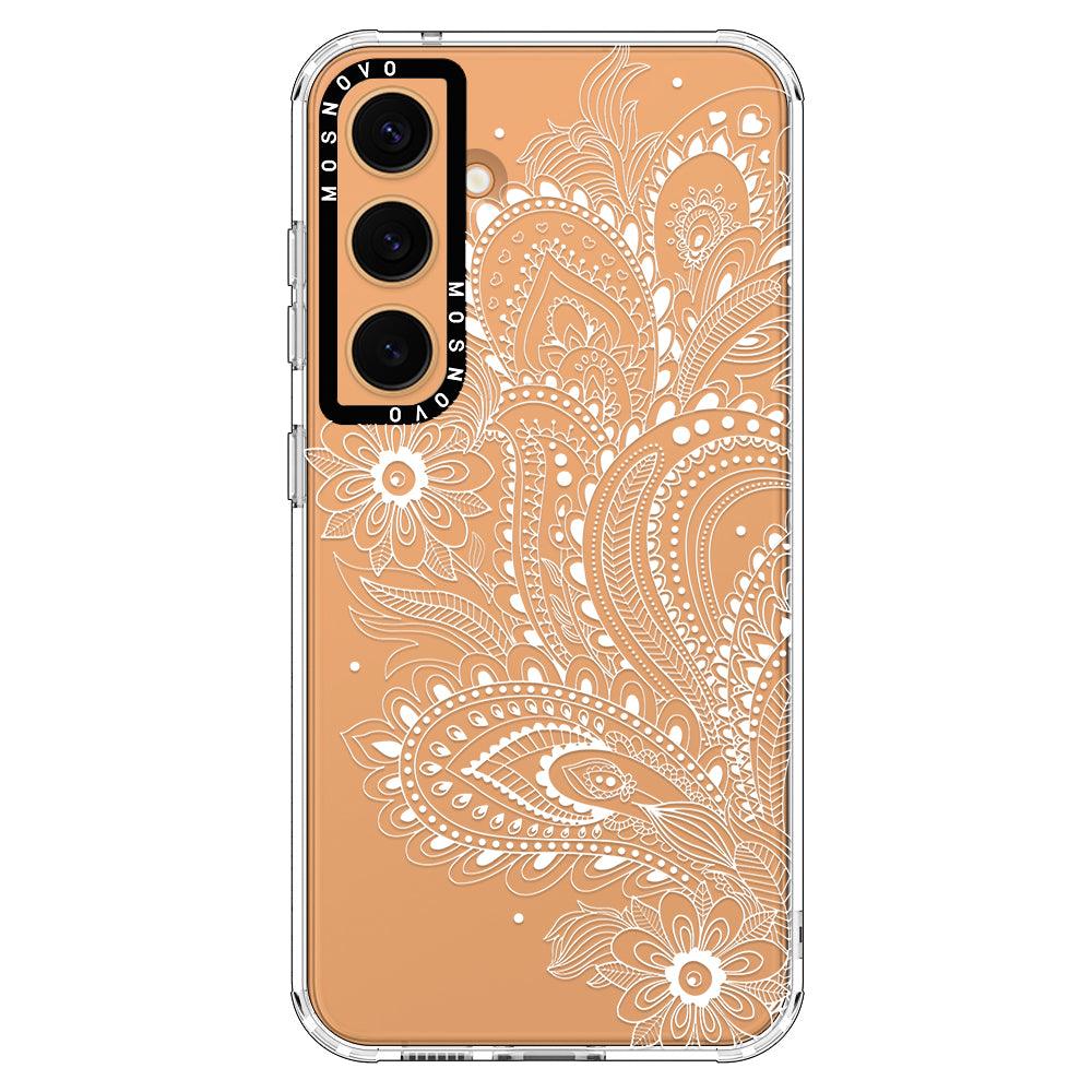 Aesthetic Flower Henna Phone Case - Samsung Galaxy S24 Plus Case - MOSNOVO