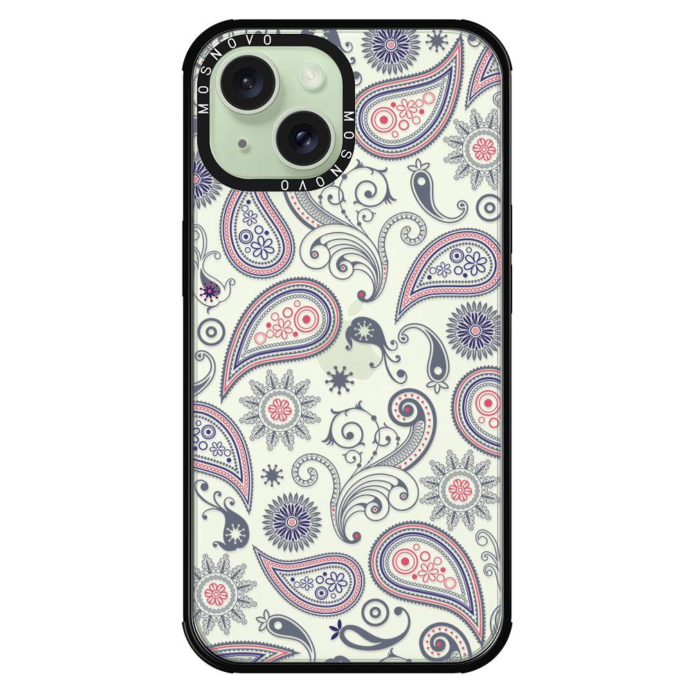 Paisley Phone Case - iPhone 15 Plus Case - MOSNOVO