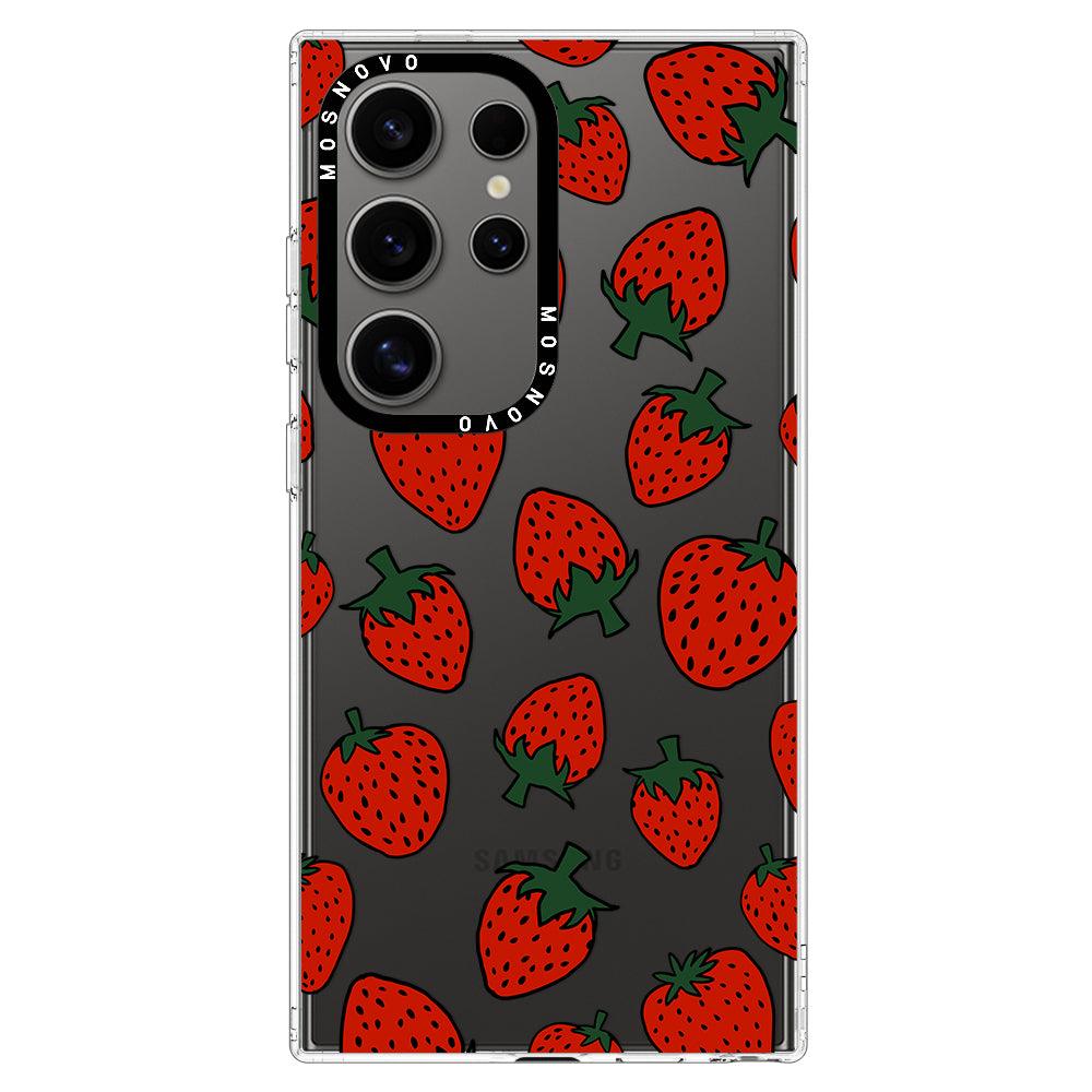 Red Strawberry Phone Case - Samsung Galaxy S24 Ultra Case - MOSNOVO