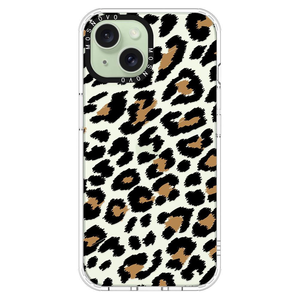 Leopard Print Phone Case - iPhone 15 Case - MOSNOVO