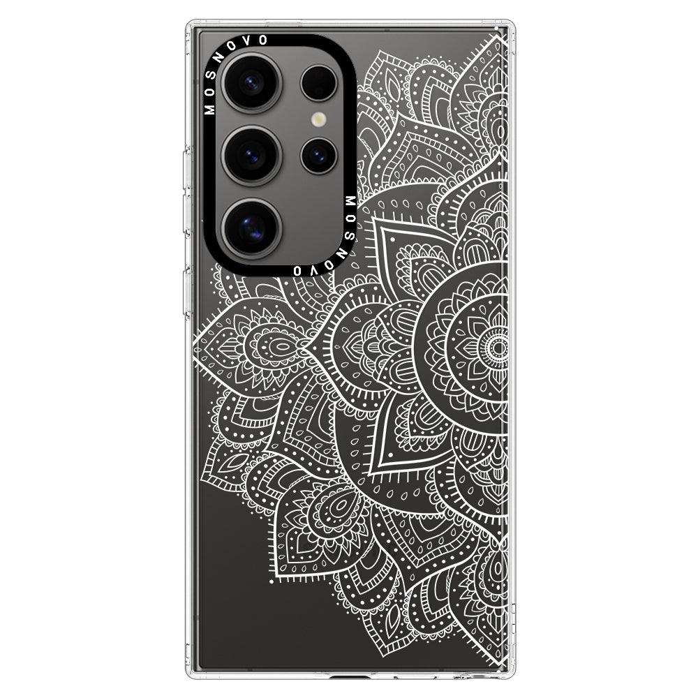 Half Mandala Phone Case - Samsung Galaxy S24 Ultra Case - MOSNOVO