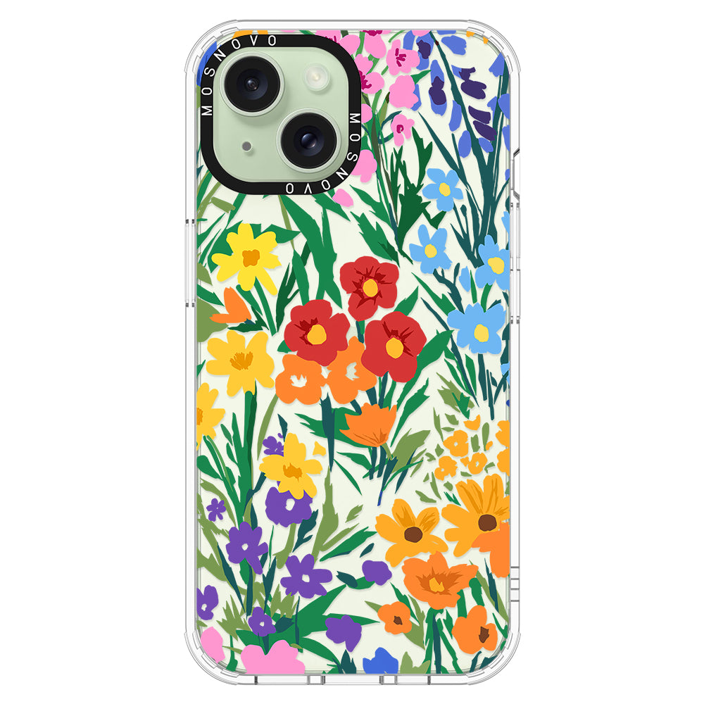 Spring Botanical Flower Floral Phone Case - iPhone 15 Plus Case - MOSNOVO