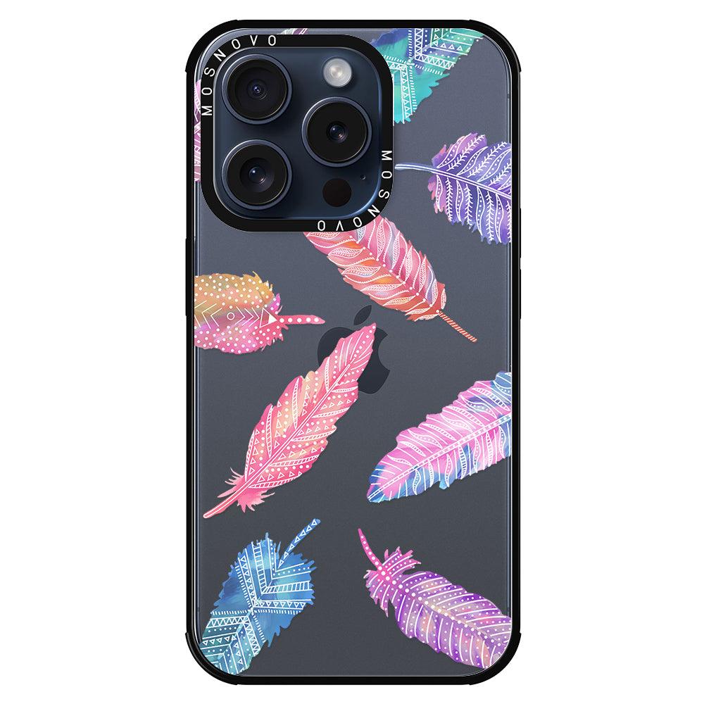 Tribal Feathers Phone Case - iPhone 15 Pro Case - MOSNOVO