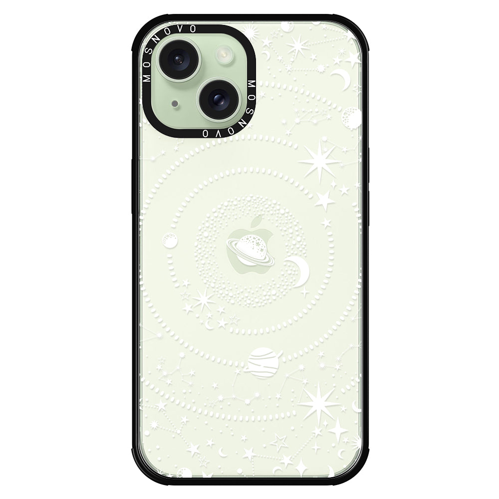 White Galaxy Phone Case - iPhone 15 Plus Case - MOSNOVO