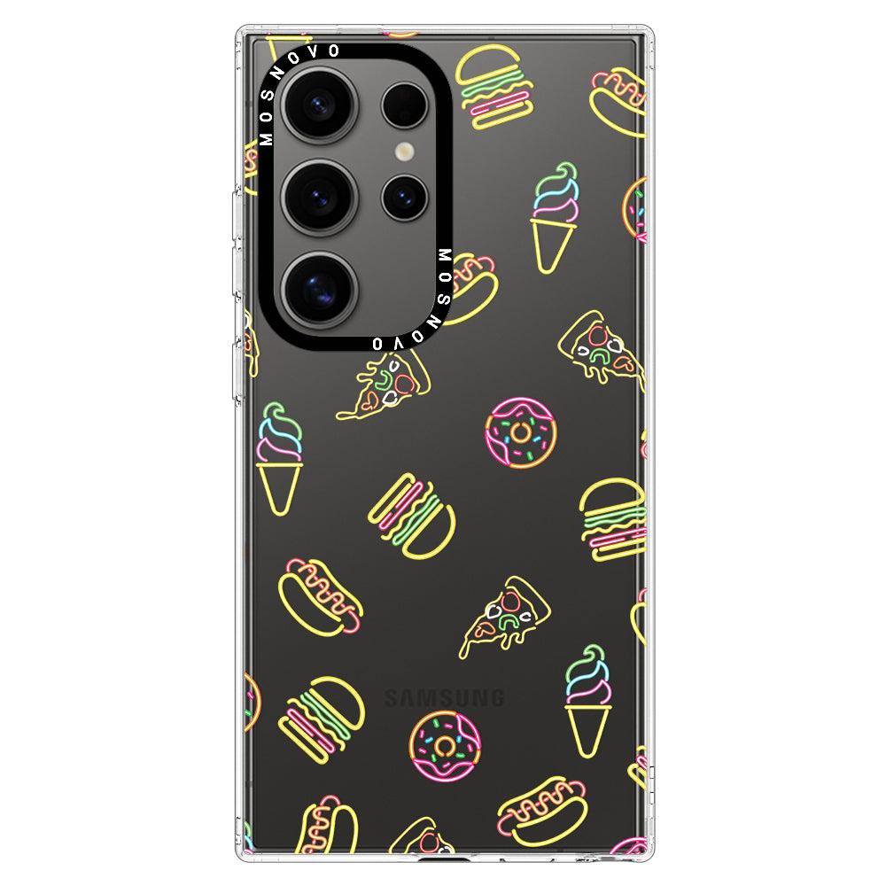 Neon Junk Food Phone Case - Samsung Galaxy S24 Ultra Case - MOSNOVO