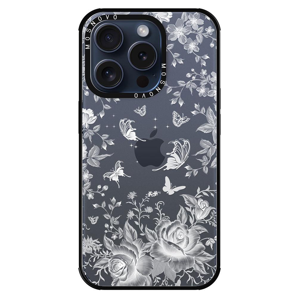 Fairy White Garden Phone Case - iPhone 15 Pro Case - MOSNOVO