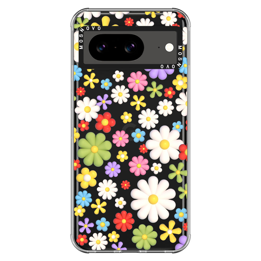 3D Flowers Phone Case - Google Pixel 8 Case - MOSNOVO