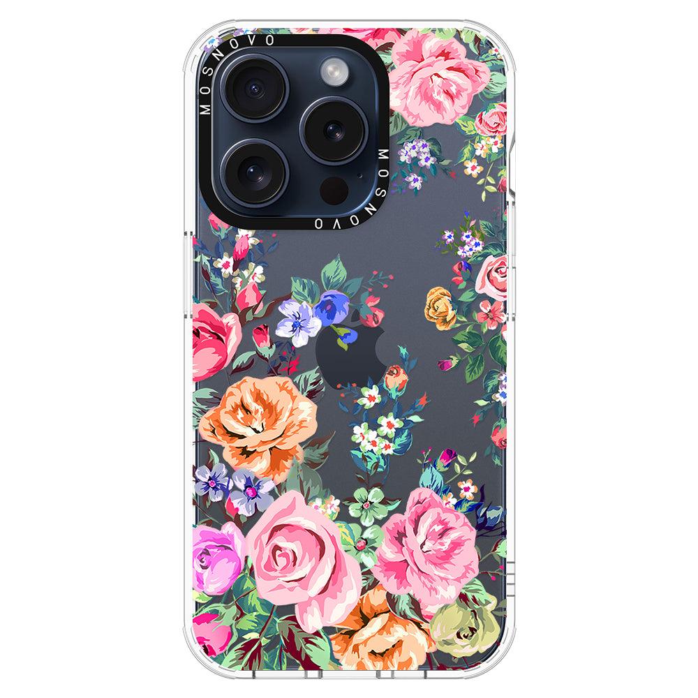 Flower Garden Phone Case - iPhone 15 Pro Case - MOSNOVO