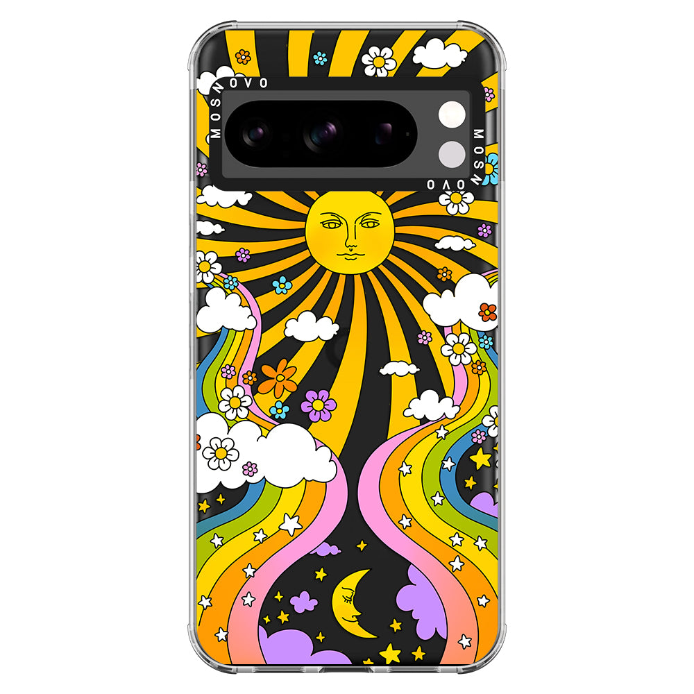 Rainbow Sun and Moon Phone Case - Google Pixel 8 Pro Case