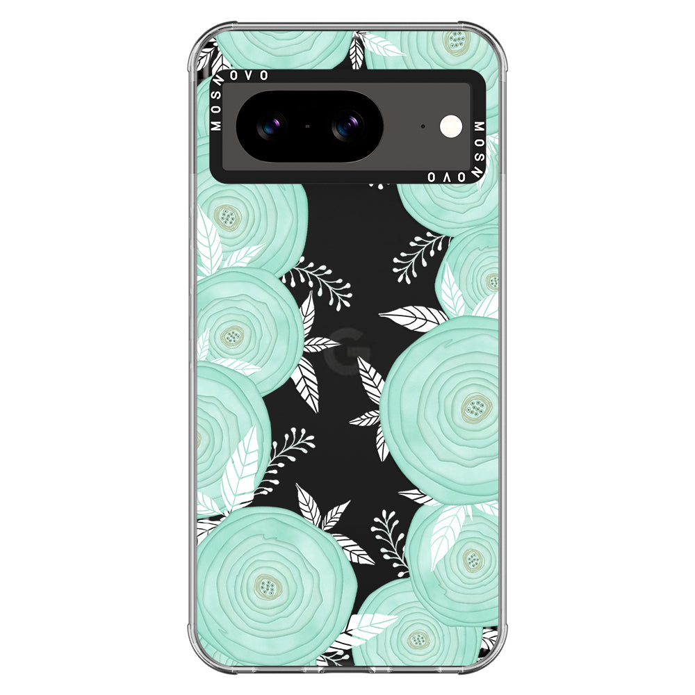 Mint Flower Phone Case - Google Pixel 8 Case - MOSNOVO