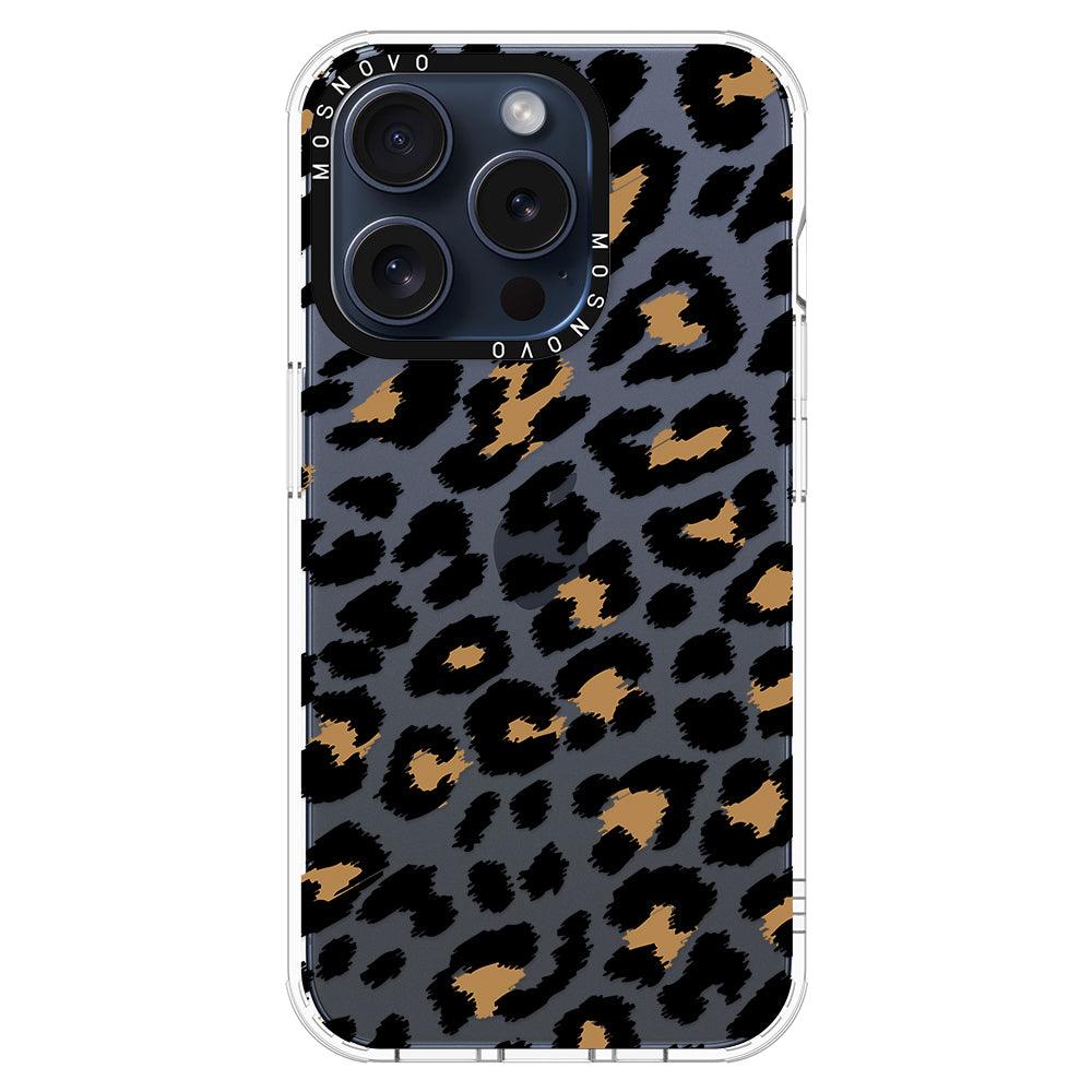 Leopard Print Phone Case - iPhone 15 Pro Case - MOSNOVO