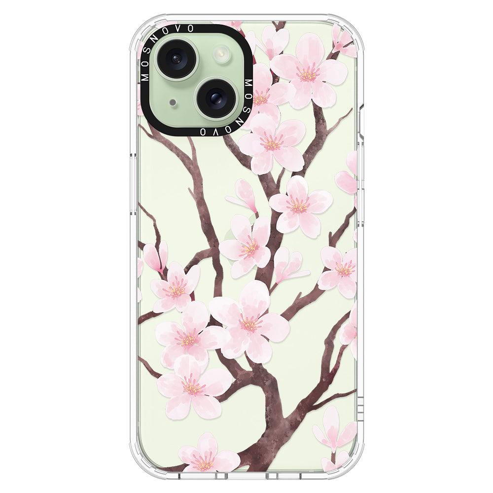 Cherry Blossom Flower Phone Case - iPhone 15 Case - MOSNOVO