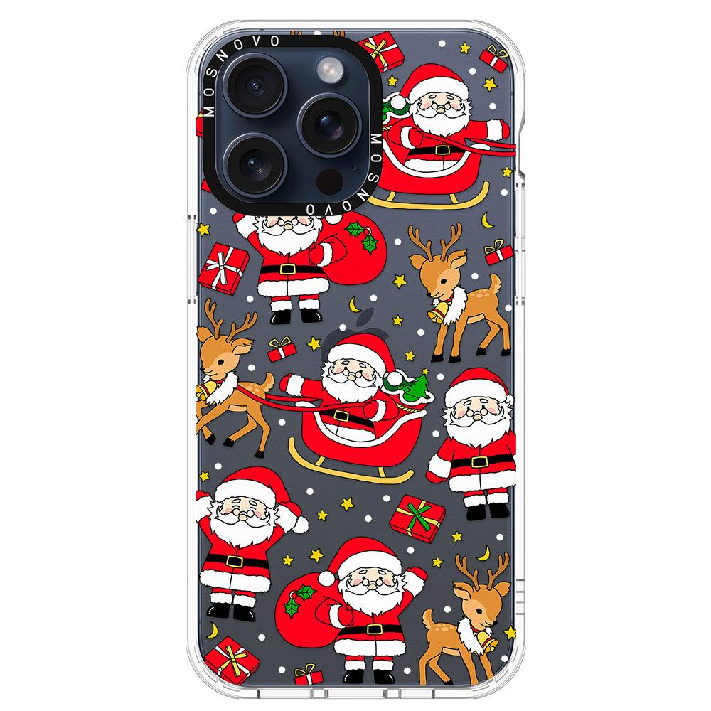 Cute Santa Claus Deer Phone Case - iPhone 15 Pro Max Case - MOSNOVO