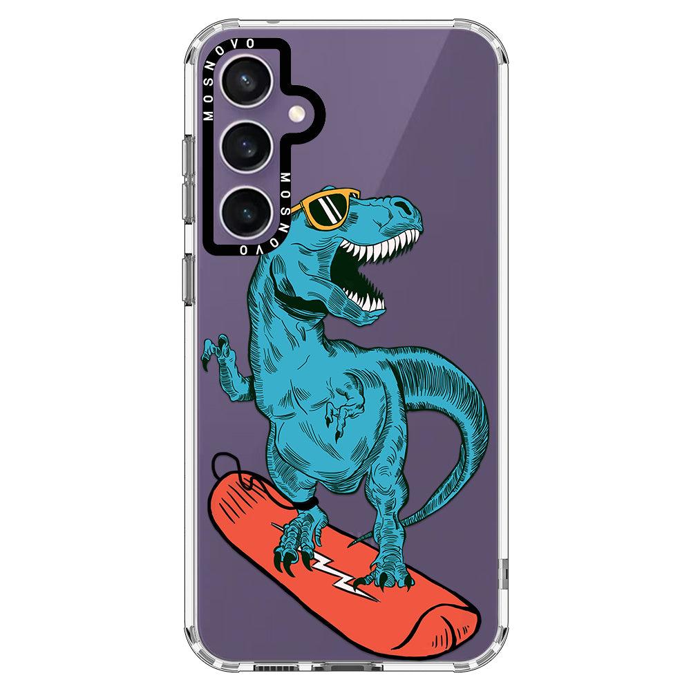 Surfing Dinosaur Phone Case - Samsung Galaxy S23 FE Case