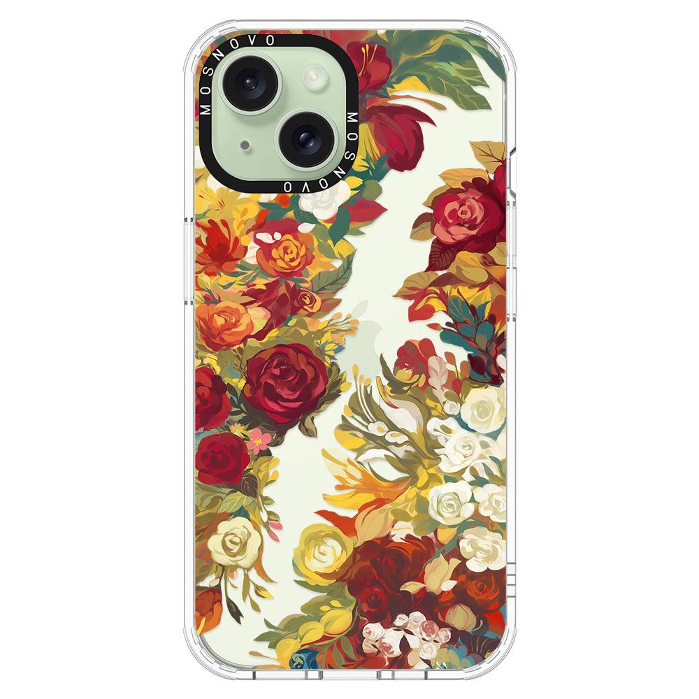 Vintage Flower Garden Phone Case - iPhone 15 Plus Case - MOSNOVO