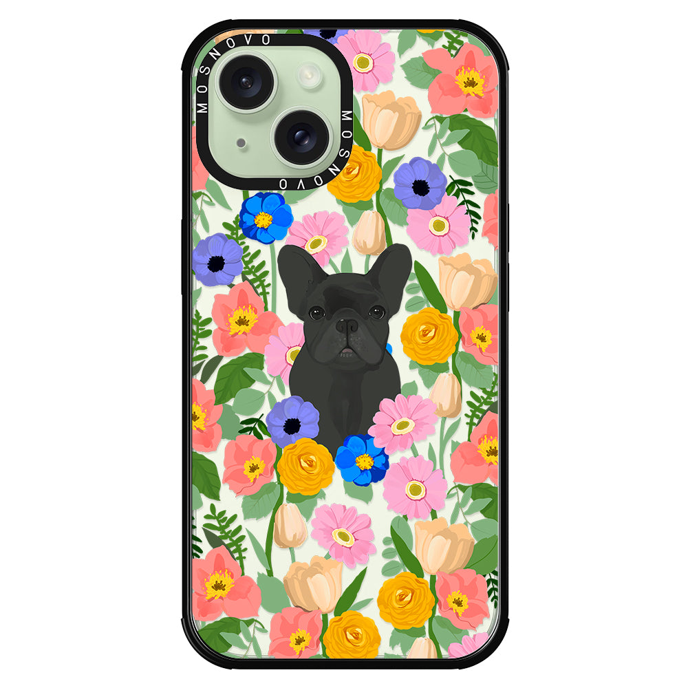 French Bulldog Garden Phone Case - iPhone 15 Case - MOSNOVO