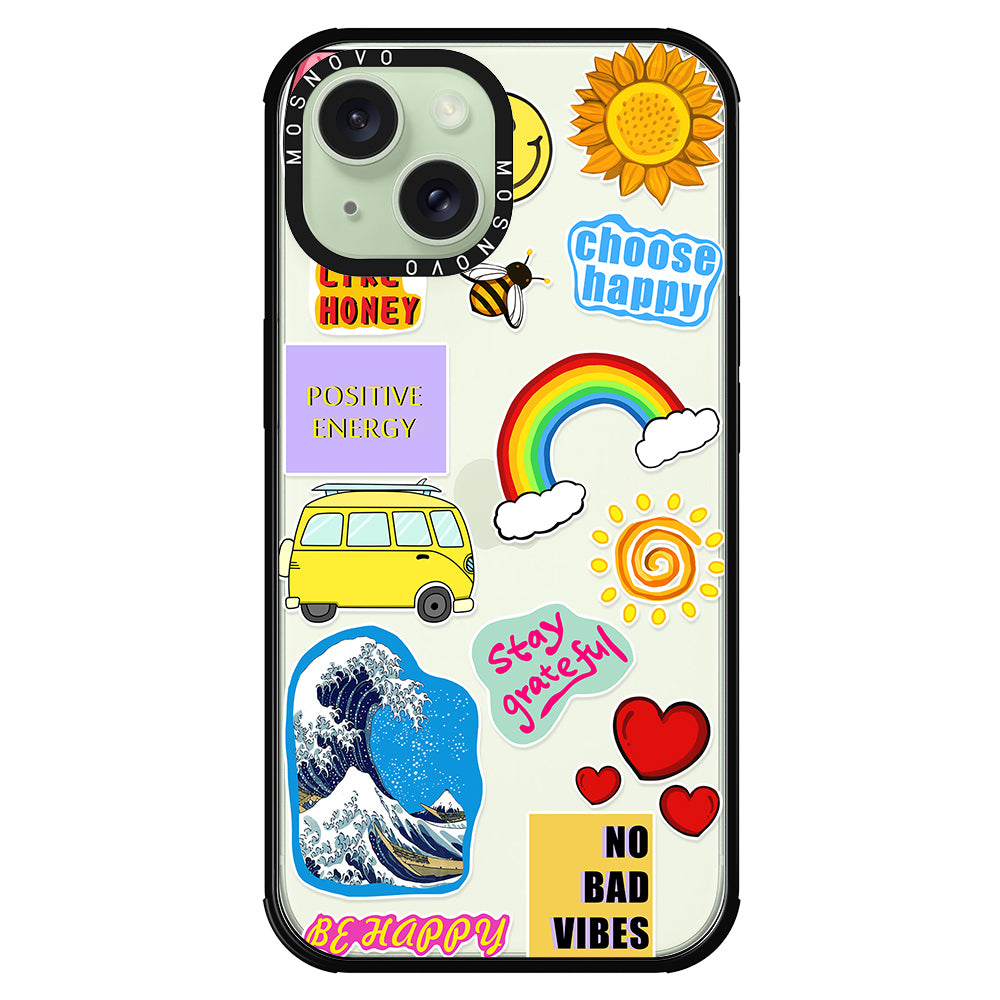 Happy Vibes Phone Case - iPhone 15 Plus Case - MOSNOVO