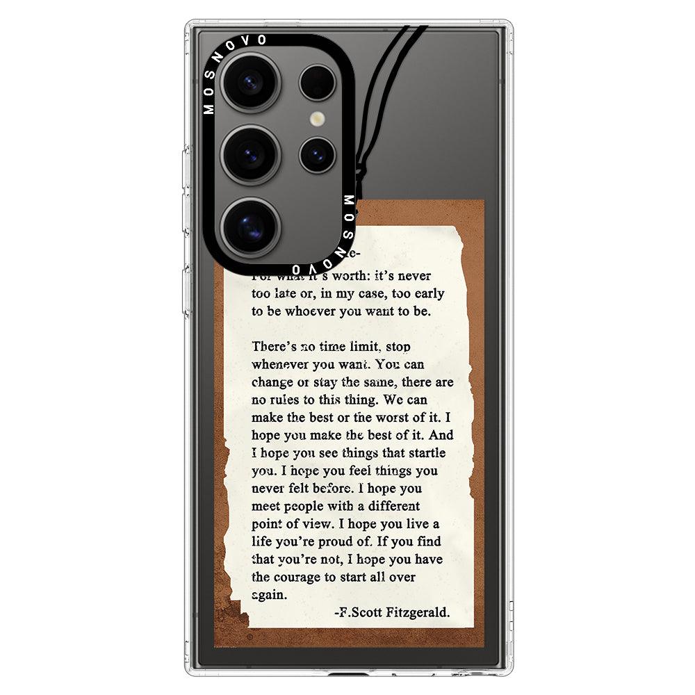 Life Quote Phone Case - Samsung Galaxy S24 Ultra Case - MOSNOVO