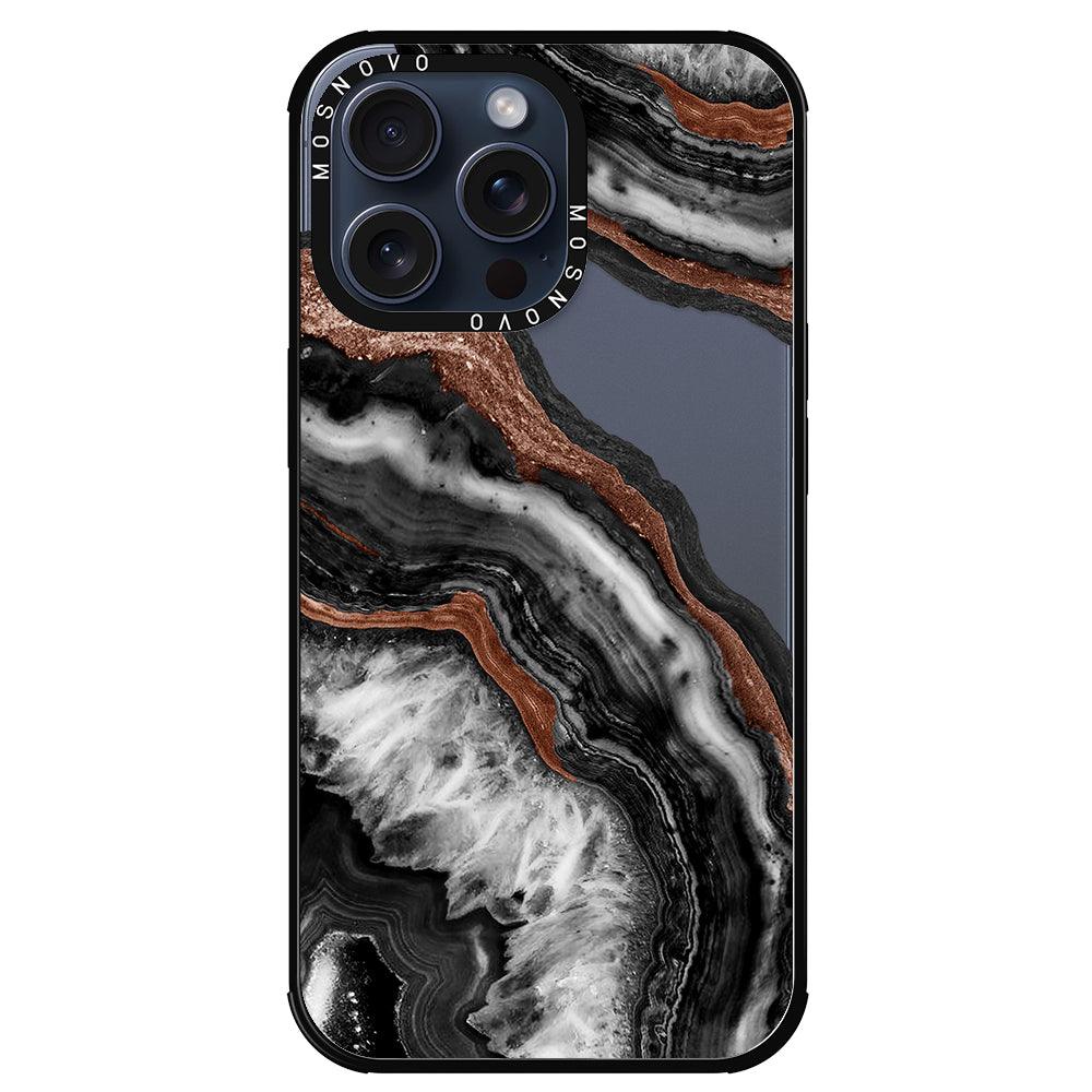 Black Agate Phone Case - iPhone 15 Pro Max Case - MOSNOVO