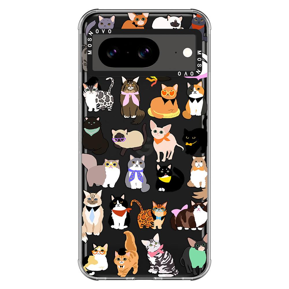 Cute Cat Phone Case - Google Pixel 8 Case - MOSNOVO