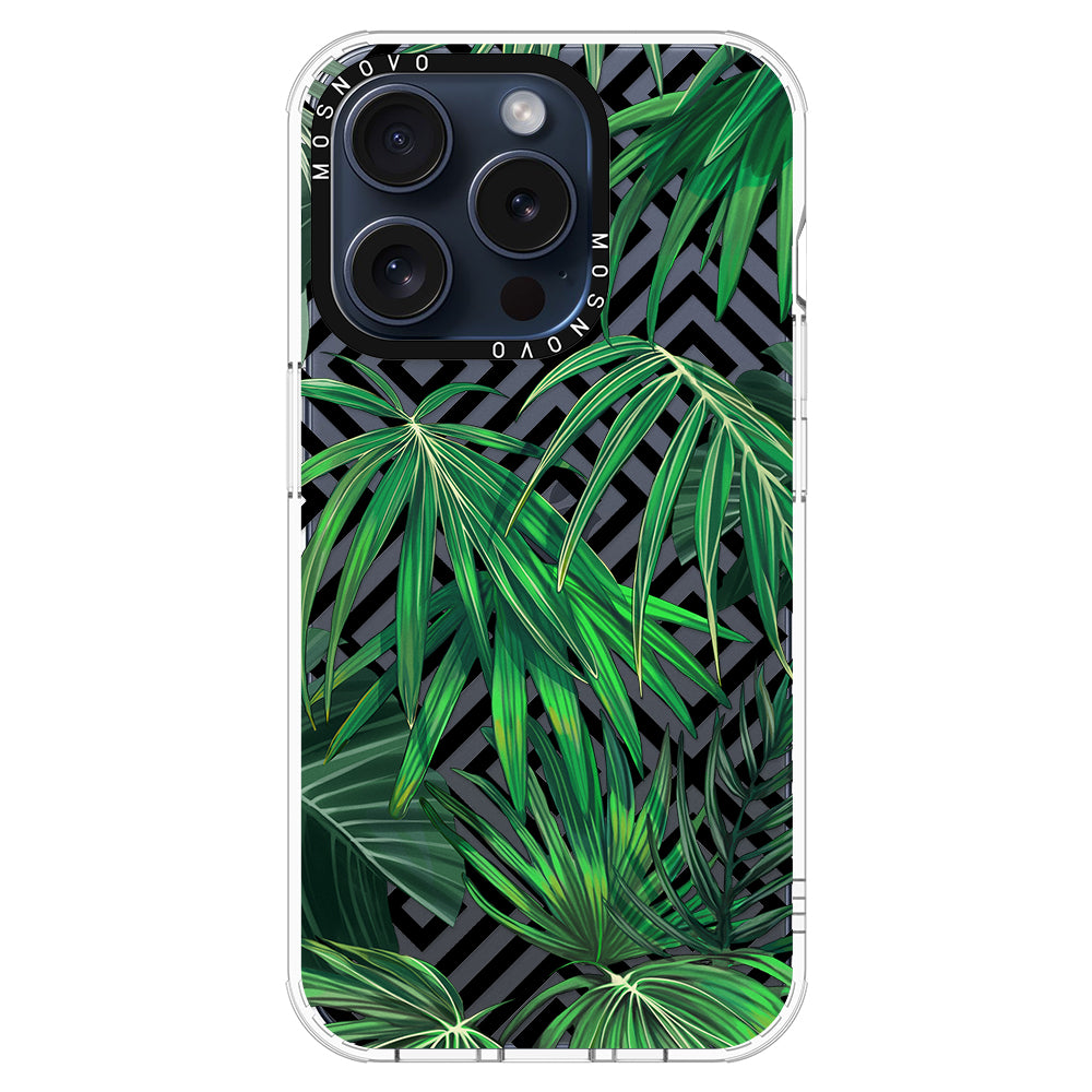 Areca Palm Pattern Phone Case - iPhone 15 Pro Case - MOSNOVO