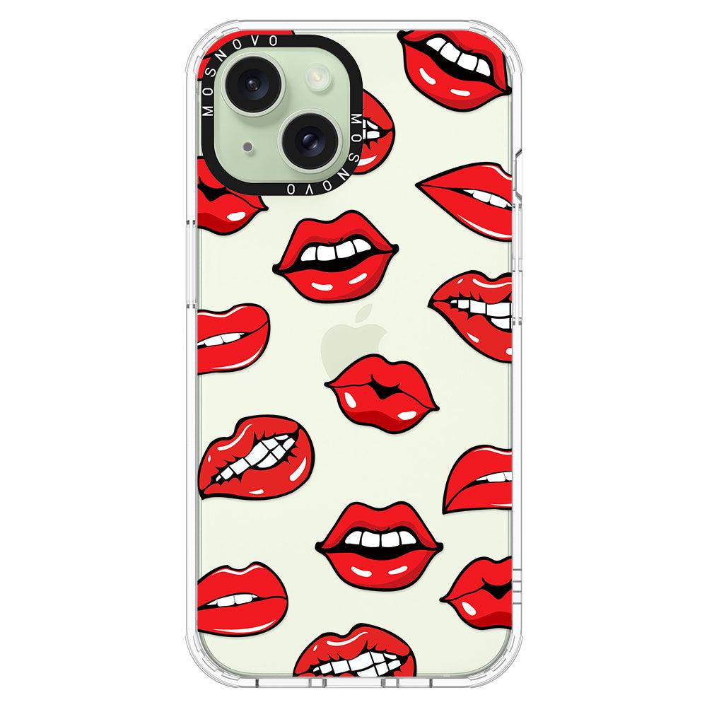 Hot Lips Phone Case - iPhone 15 Plus Case - MOSNOVO