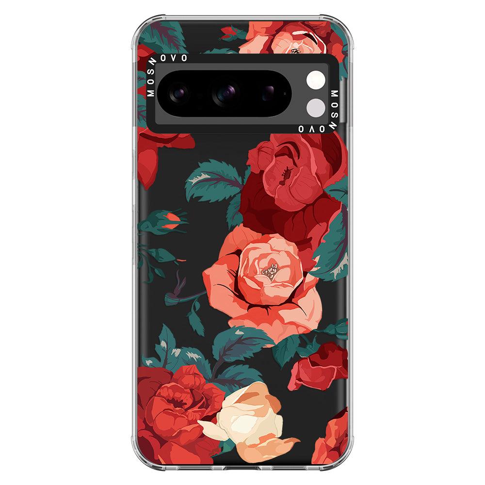 Vintage Red Rose Phone Case - Google Pixel 8 Pro Case - MOSNOVO