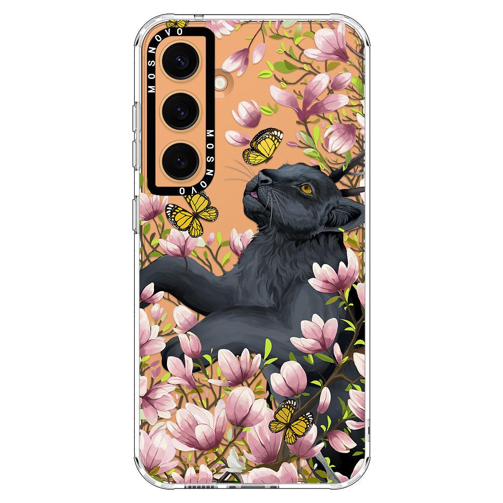 Black Panther Garden Phone Case - Samsung Galaxy S24 Plus Case - MOSNOVO